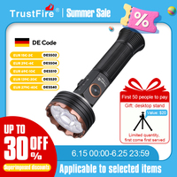 Trustfire TC50 5100LM Bidirectional lighting Rechargeable Tactical Flashlight Torch Warning light Mood Light for Outdoor Camping