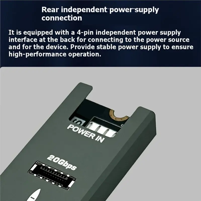 X64A-M.2 To TYPE-E Adapter 20Gbps High Speed M2 PCIE NVME To TYPE E