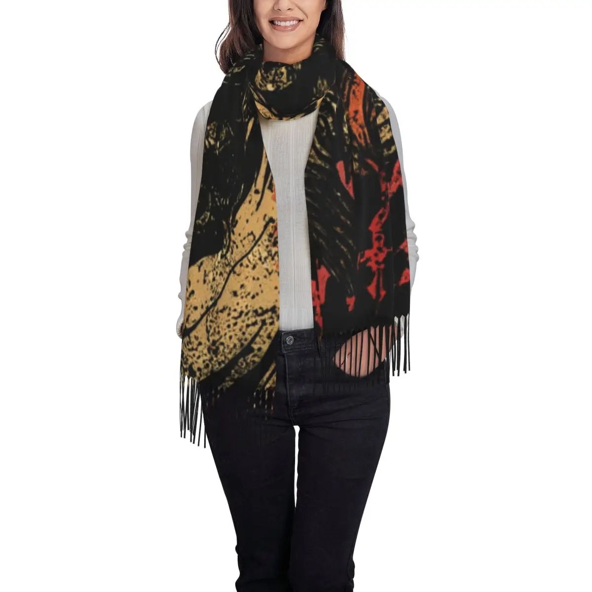 Eldenned Ringged Blade Of Miquella Scarf Warm Shawls and Wraps with Long Tassel Lady Large Scarves Autumn Bufanda