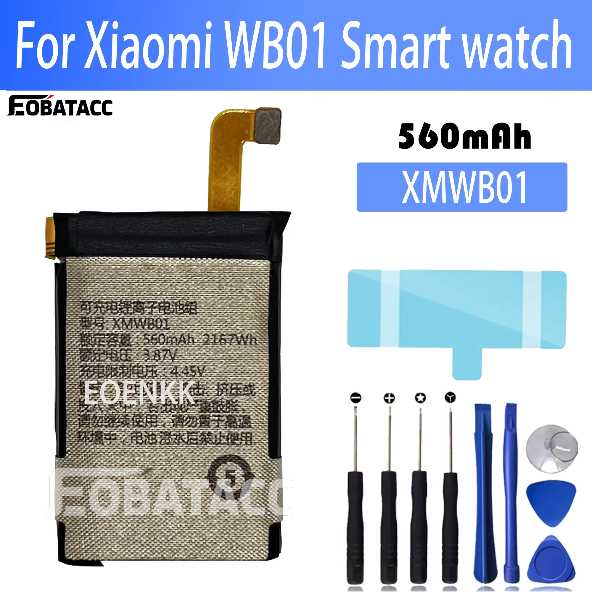 

100% New Original Battery XMWB01 For Xiaomi WB01 Smart watch Battery + Free Tools