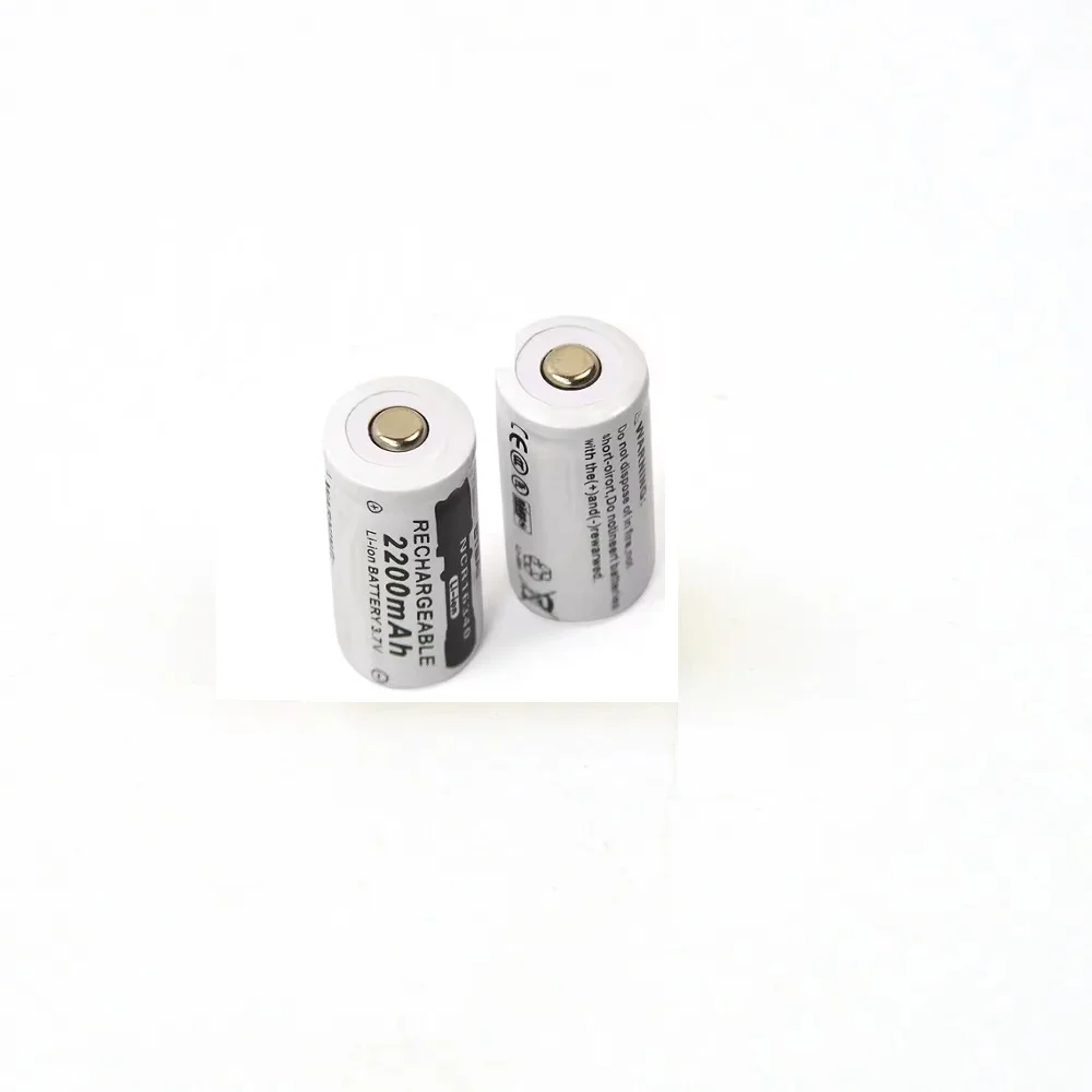 2 szt. 3,7 V 2200 mAh CR123A akumulator litowy + 1 szt. 18650 16340 14500 ładowarka