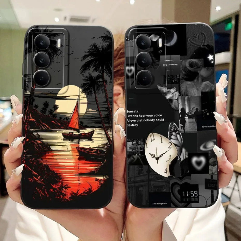 Coque de téléphone avec peinture à la mode, étui antichoc en Silicone souple pour Realme C75 4G RMX3941, pare-chocs