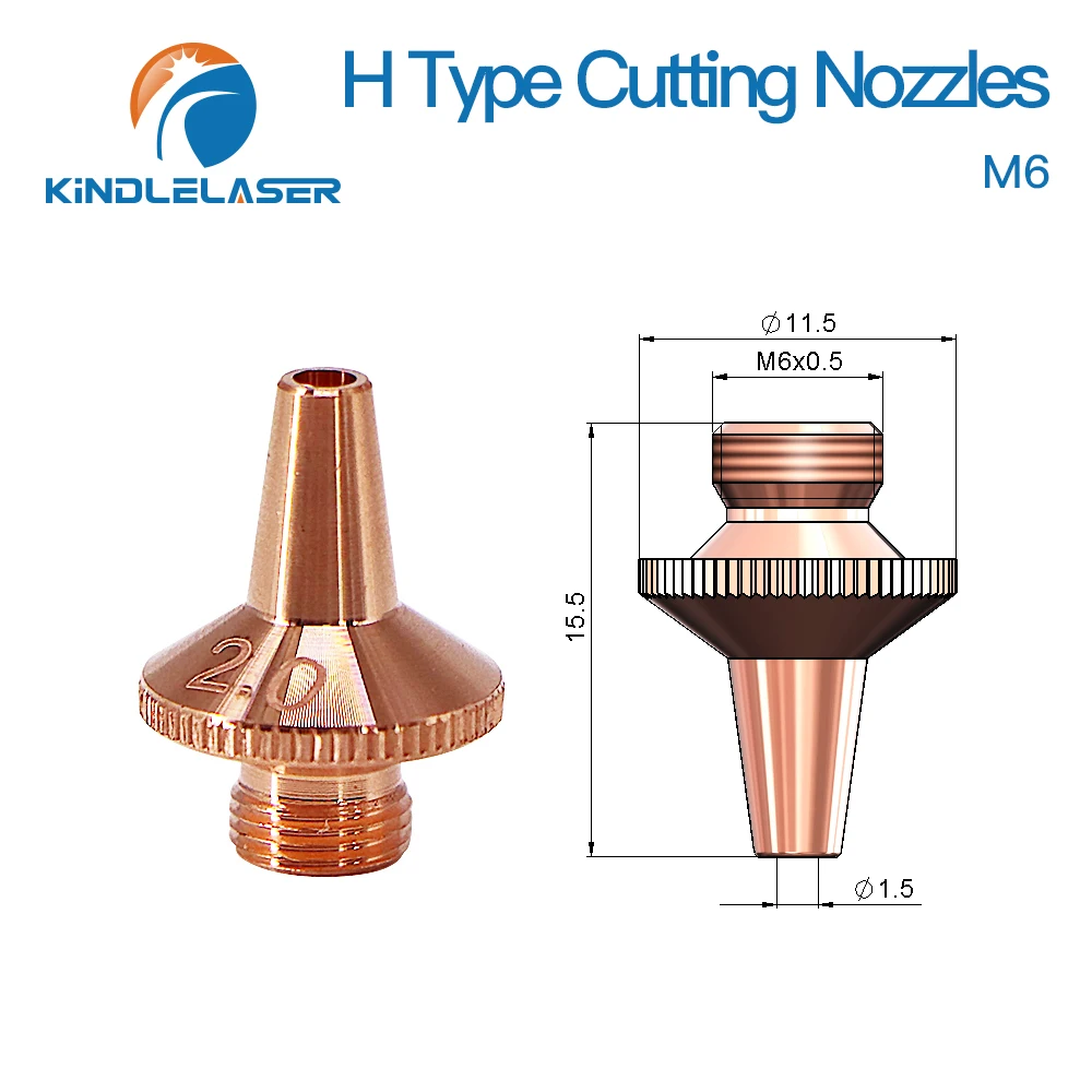 KINDLELASER 1064nm ugello Laser a fibra diametro 11.5mm altezza 15.5mm filettatura M6 per testina Laser a fibra Preictec 3D