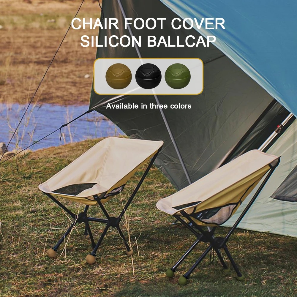 4pcs Outdoor Chair Anti Sinking Ball Folding Chair Accessories Camping Camping Equipment Moon Chair Universal Base New