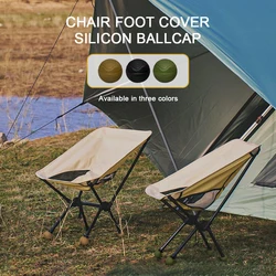 Silla plegable con bola antihundimiento para exteriores, silla con Base Universal para acampar, equipo de acampada, 4 piezas