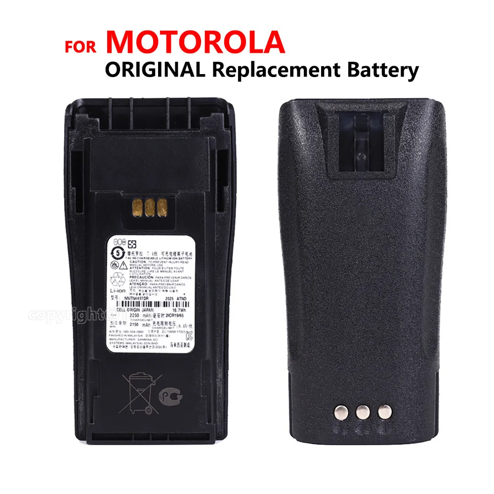 Batterie Radio NNTN4497CR Originale pour Motorola, Ion Eddie, Motorola CP200 Store 400, EP450, DEP450, CP140, CP160, CP180, CP250, GP3688, GP3188