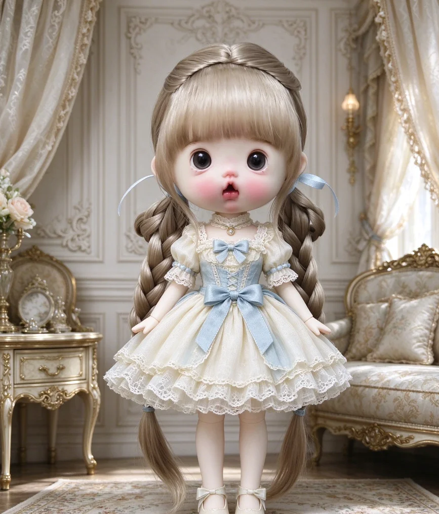 Hair for doll OB11 hard head shell wig 5-6