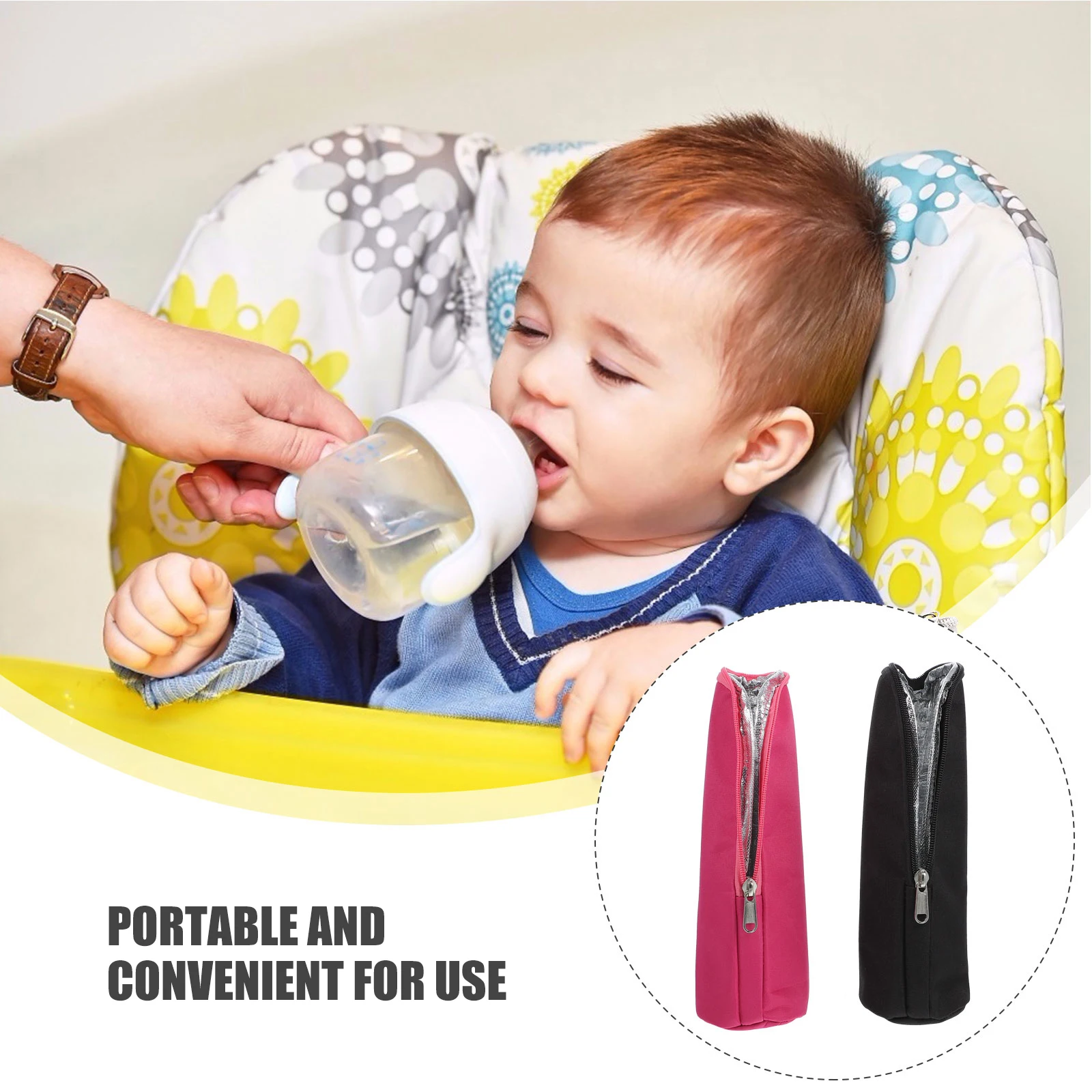 

2pcs Baby Bottle Insulated Covers Portable Cloth Protectors for Newborn Feeding Travel Nursery Supplies Bottle Sleeve