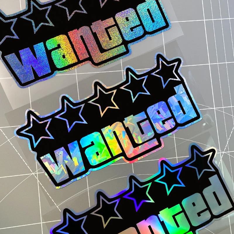 

1PC Wanted Motorcycle Stickers Funny for Motorbike Fuel Tank Scooter Helmet Box DIY Car Window Waterproof Universal Vinyl Decals