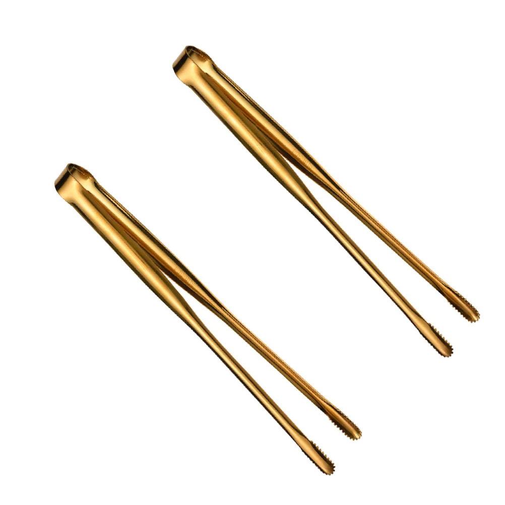 

2Pcs Japanese Style Barbecue Food Clamps Stainless Steel Steak Tongs Heat Resistant Non Slip Cooking Tool