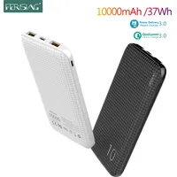 FERISING PD Dual USB + Type C PowerBank 10000mAh Portable External Battery Charger QC 4.0 3.0 10000 mah for Xiaomi Power bank