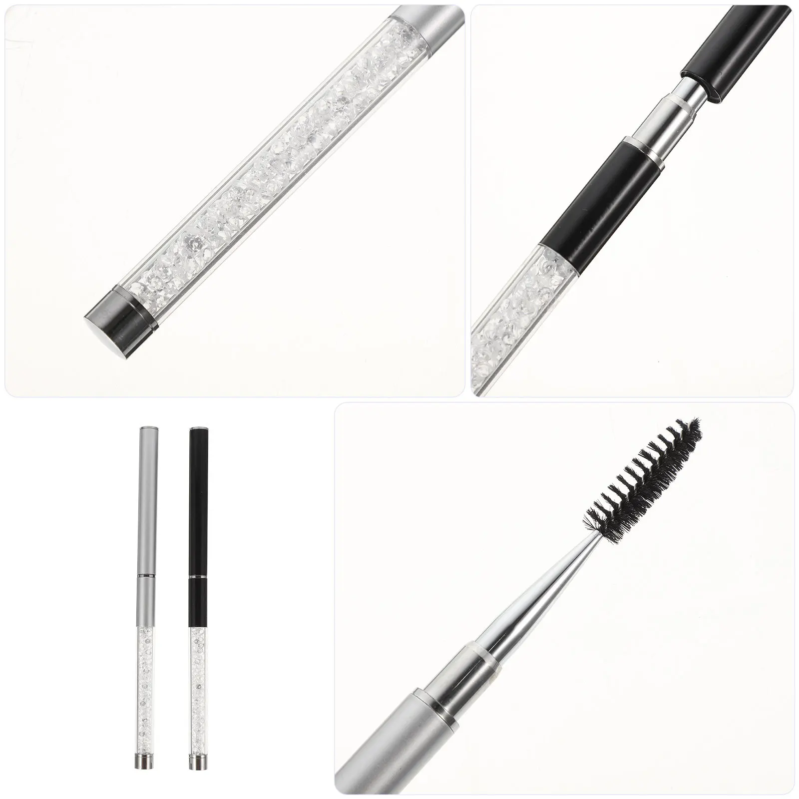 2pcs Eyelash Brush For Makeup Mascara Applicator Eyebrow Comb Natural Lash Tool Portable Salon Travel Use Makeup Tools
