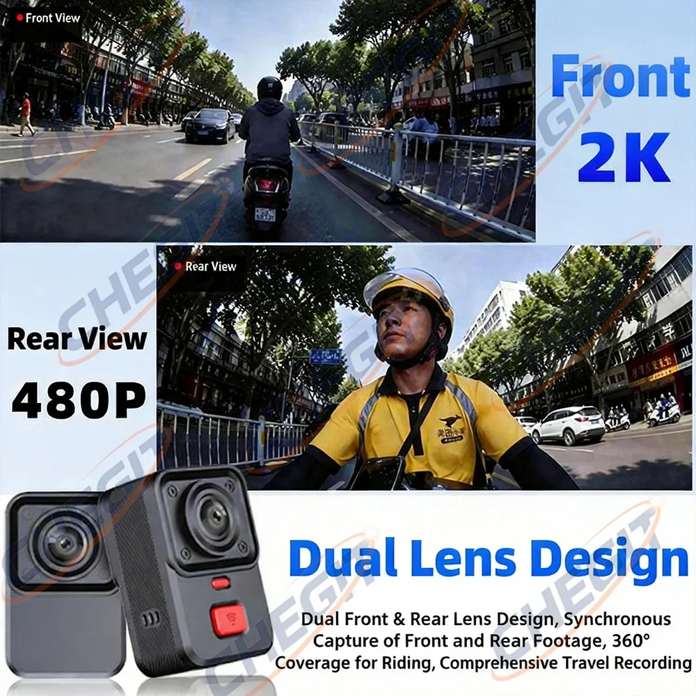 2 Camera Motorcycle DVR 2K HD  - огляд і ціна Cycling Loop