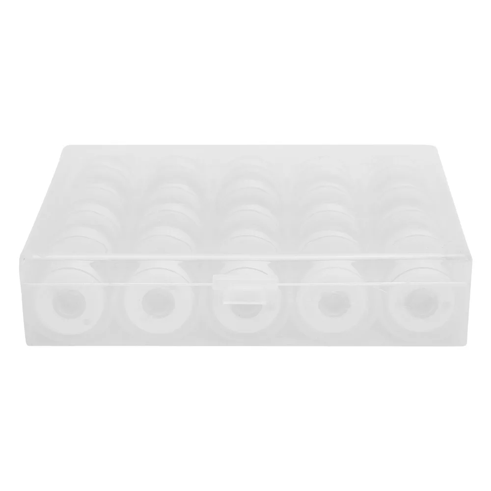 25pcs Polyester Prewound Bobbins Soft Feel White And Black Embroidery Bobbins Bobbin Thread Kit For Embroidery Machines
