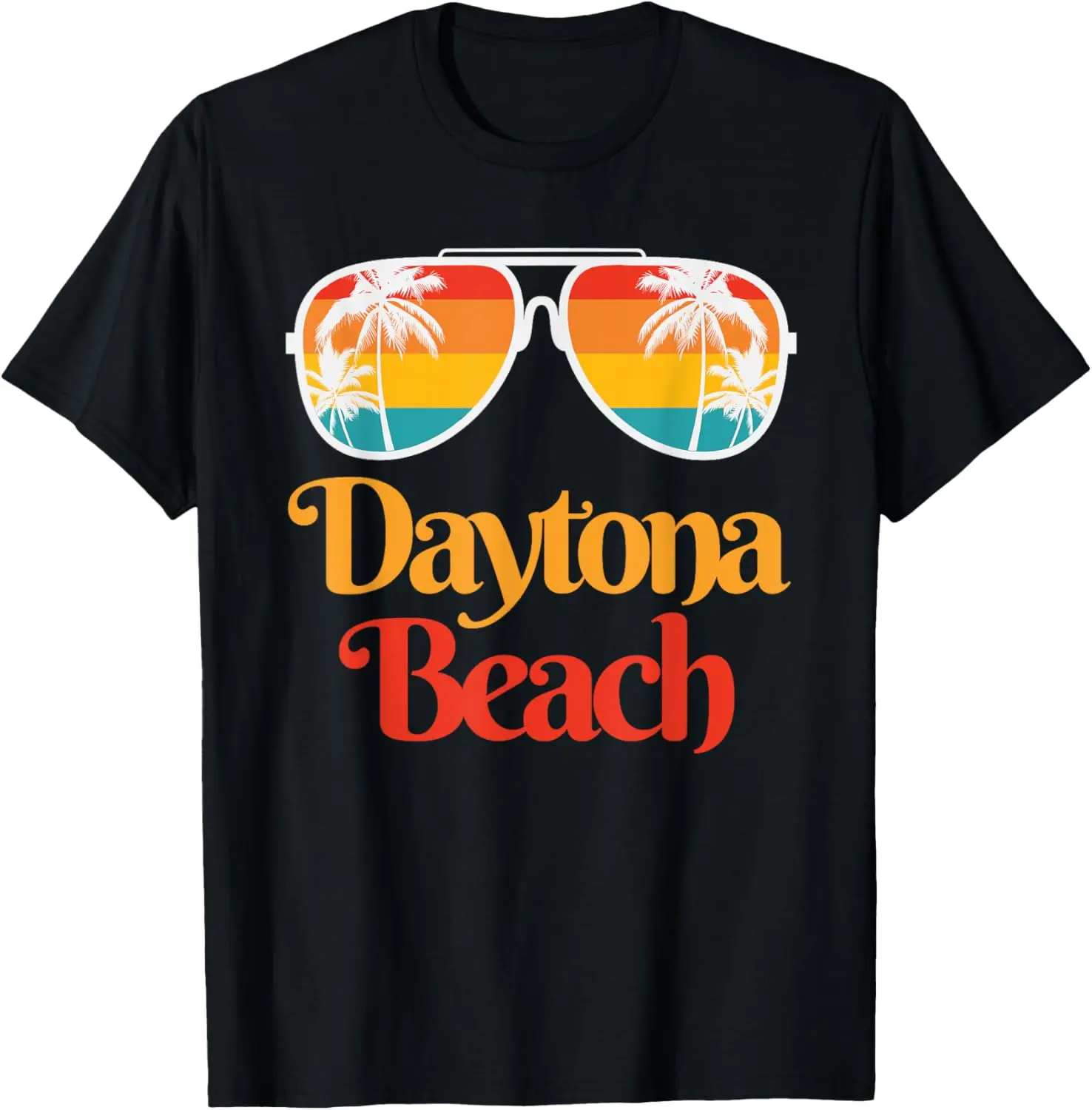 Daytona Beach FL Sunglasses Vintage 70s Retro Throwback T-Shirt