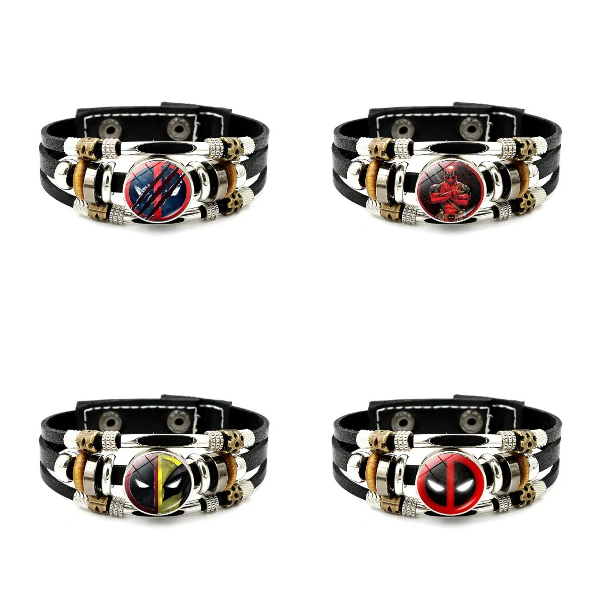 Wade Winston Wilson Bracelet  Superhero Deadpool hand woven Bracelet Jewelry Gift