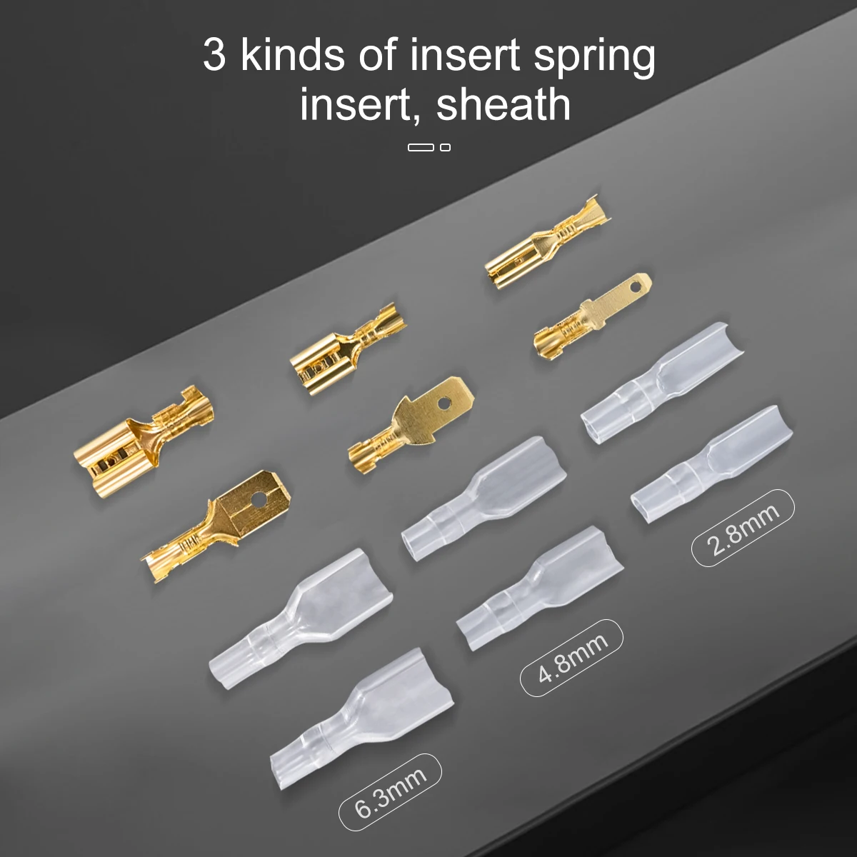 Crimp Terminals Insulated Seal Electrical Wire Connectors Crimp Terminal Connector Assortment Kit 270/135/120pcs 2.8/4.8/6.3mm