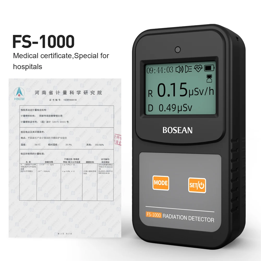 

Bosean Nuclear Radiation Detector Geiger Counter X-ray Beta Gamma Detector Medical Testing for Hospital Radiology