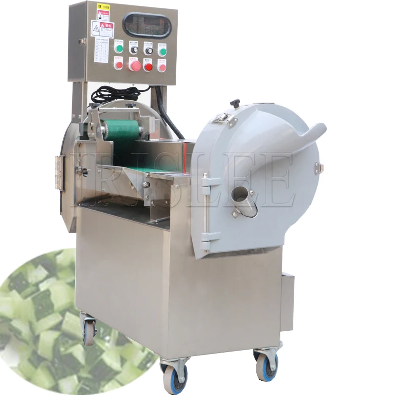 Commercial Electric Slicer Potato Shredder Stainless Steel Onion Cutter Machine Double Head Vegetable Cutter Machine