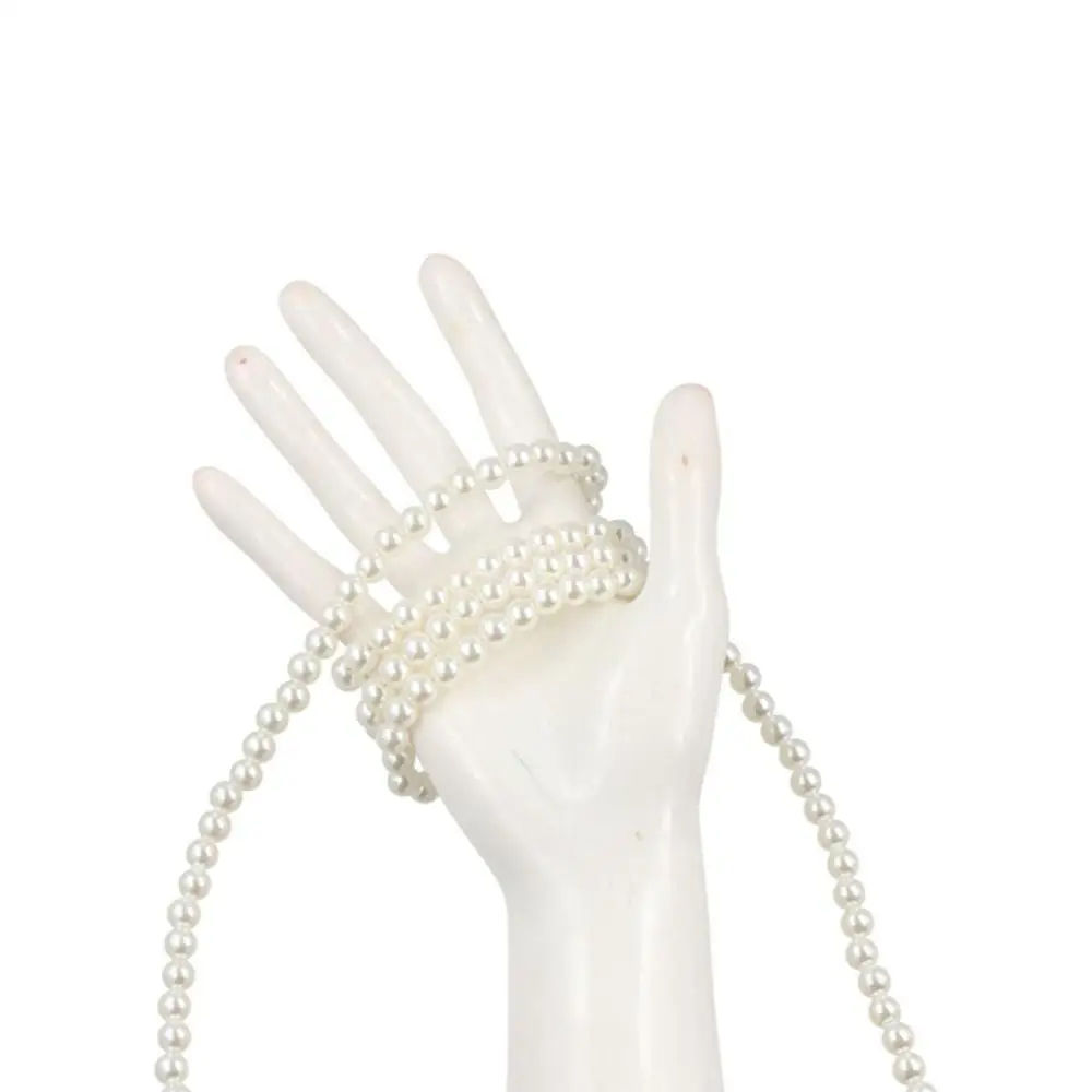 

Portable DIY Bag Parts Replacement Long Women Pearl Bag Strap Pearl Bag Chain Beaded Tote Chain Purse Handle