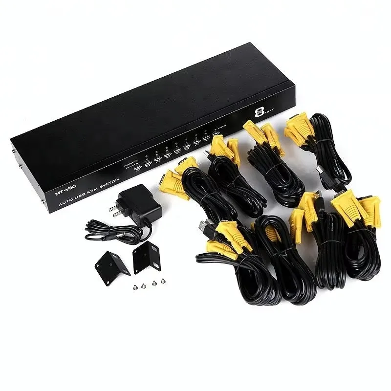 

350Mhz 8 Port Auto Vga Rackmount Usb2.0 Kvm Switch