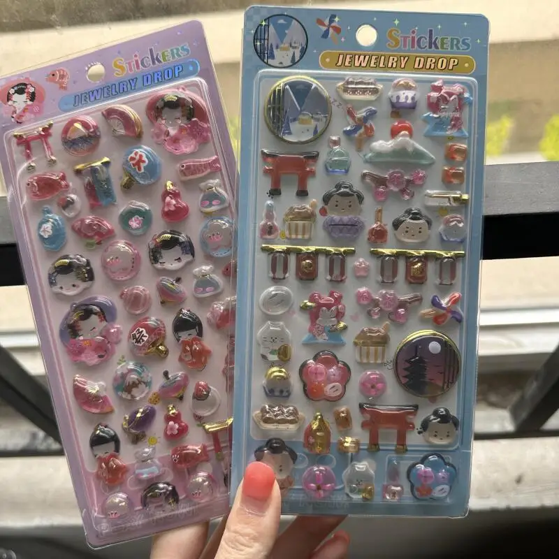 

Cartoon Mobile Phone Decoration Solid Sticker Ninja and Wind 3D Stickers 3D Sticker Relief Birthday Gifts for Boys and Girls