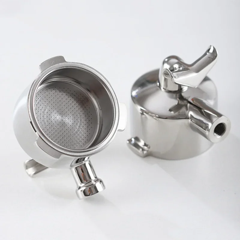 Portafiltro de doble boquilla de 51mm para cafetera Delonghi EC685 EC680, filtro para café expreso, accesorios Delonghi de 51mm