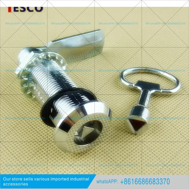 10pcs iesco electrical box lock distribution box switchgear door triangle key tongue industrial door lock cylinder