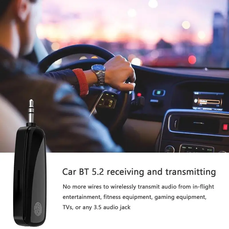 Wireless Audio Adapter For Car 3.5mm Audio Jack Receiver AptX Adaptive HD Audio Car Accessories For Tablets Wireless Headphones