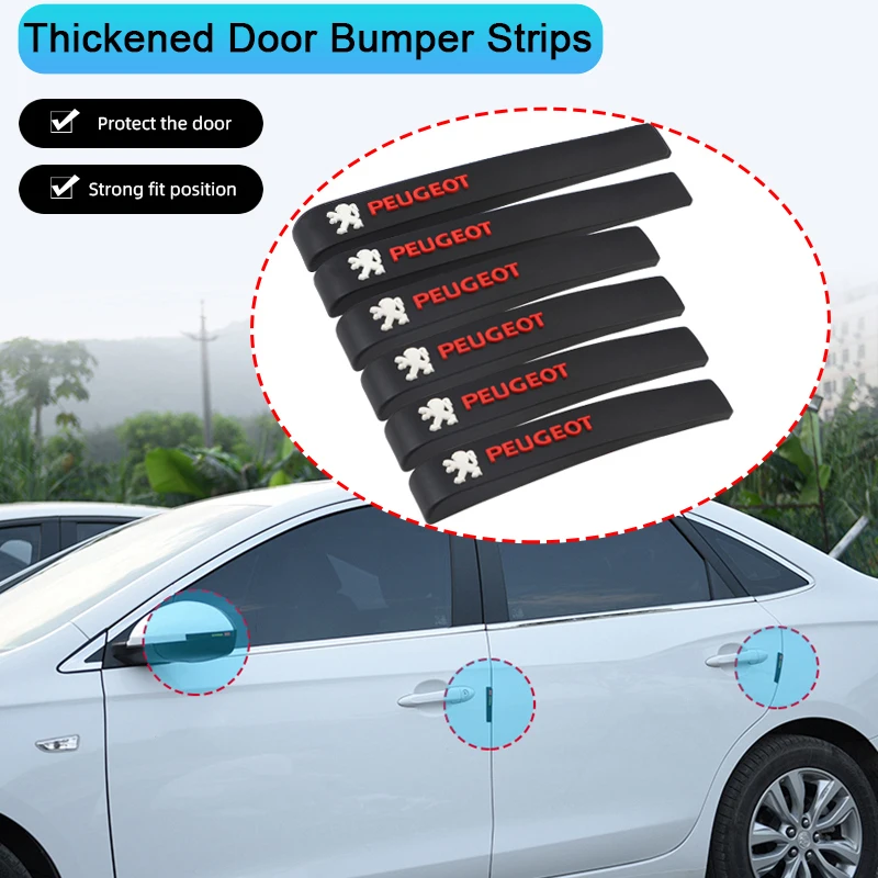 Car Door Anti Scratch Protection Strips Accessories For Peugeot 208 308 206 307 207 3008 407 508 2008 5008 301 406 408 607 4008