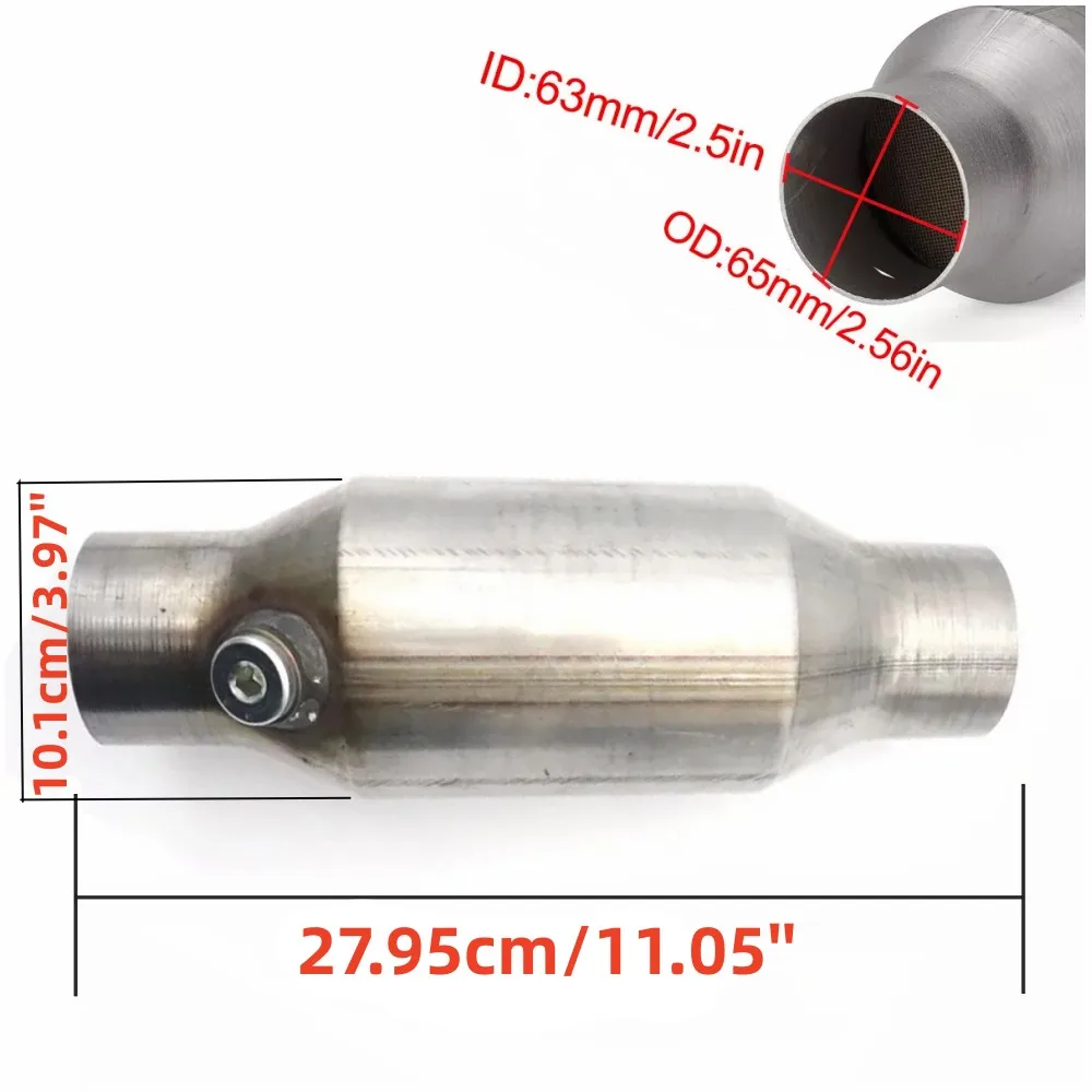 Universele 2 ''2.25'' 2.5 ''3" Auto Katalysator Sensor 400 Mobiele High Flow Uitlaat Katalysator Converter Euro1 Rvs