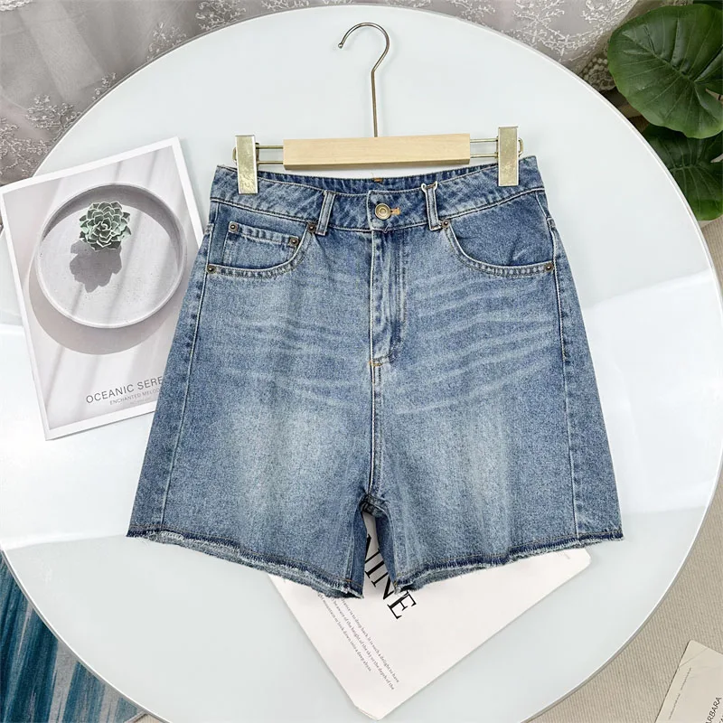 

Slimming Magic Jeans High Waist Straight Leg Short Jeans Women's Summer New Style Versatile Casual Wide Leg Loose Fit