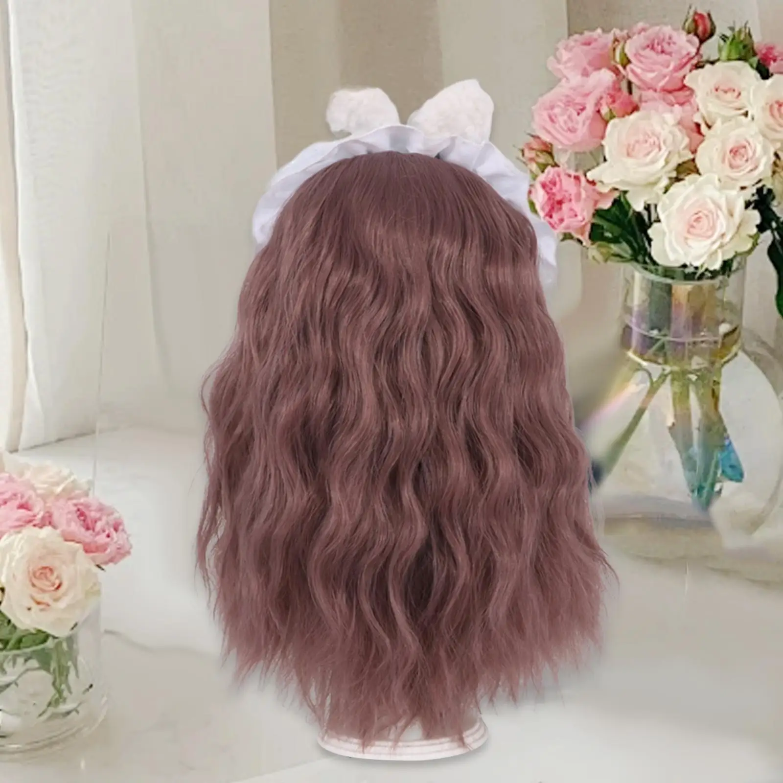 

Doll Hair Wig Realistic Handmade Heat Resistant Easy Cutting Accessories Replacement for Children's Day Girls Present Kids Gift