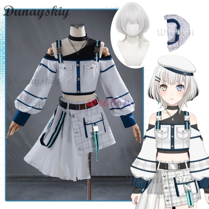 

BanG Dream! It's MyGO!!!!! Raana Kaname Cosplay Costume Girl Halloween Party Sweet Uniform Hat Skirt Socks Belt Accessories Set