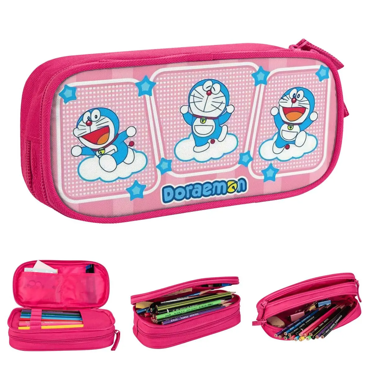 

New Doraemons Blue Cats Cat Gift Pencil Case for Kids Pencilcases for Girl Boy Pen Holder Bags For Students School