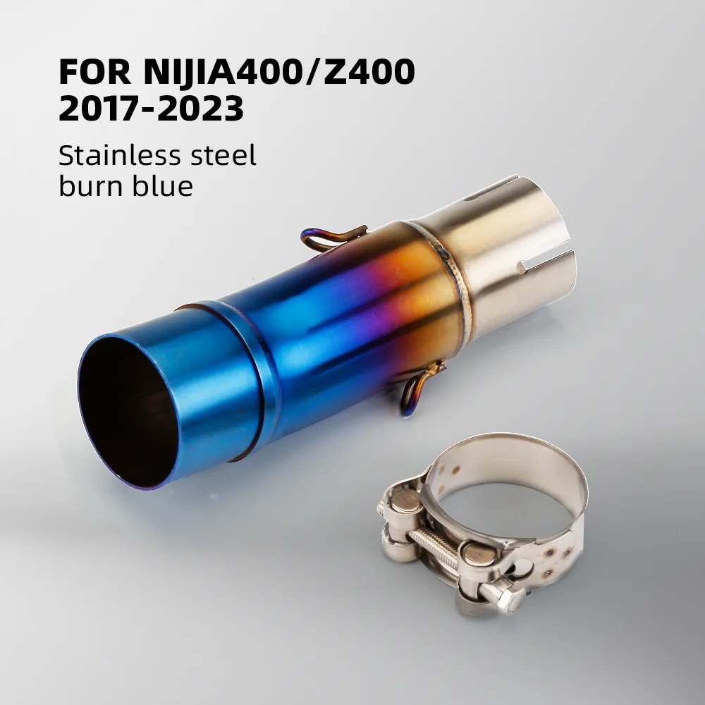 

51mm muffler intermediate connecting pipe Ninja400 Z400 2017-2023 Motorcycle exhaust pipe connected to escape motorcycle.