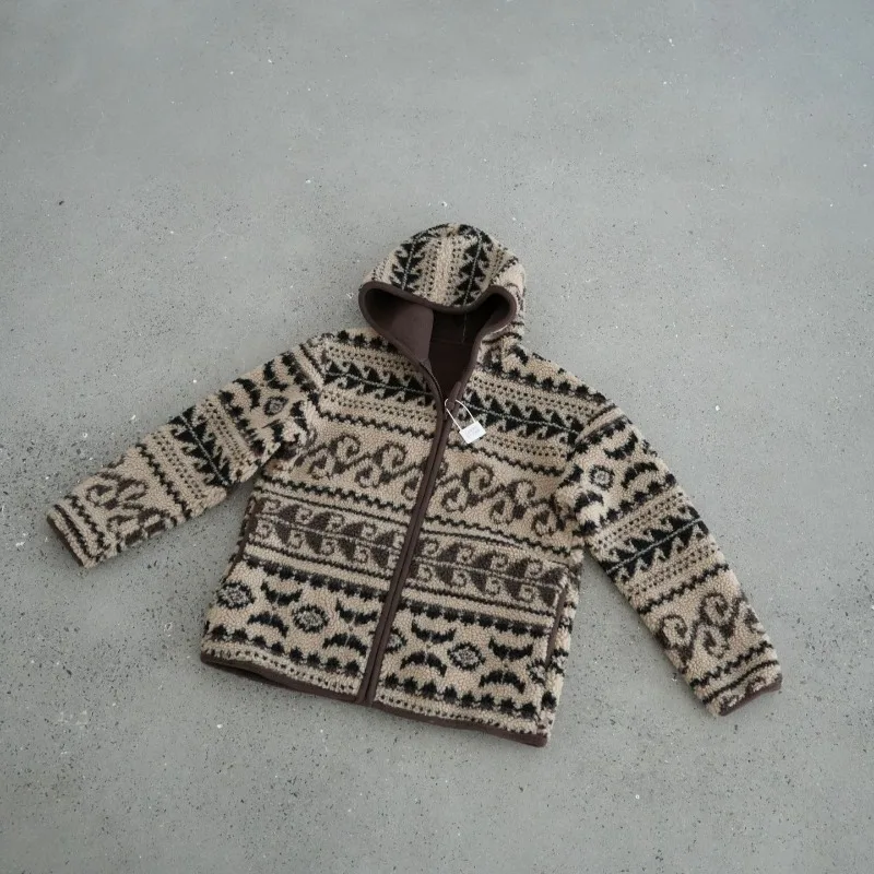 

Зимние флисовые толстовки на молнии унисекс 2026 года, в стиле ретро, теплые куртки в стиле Харадзюку, модные трендовые парные топы