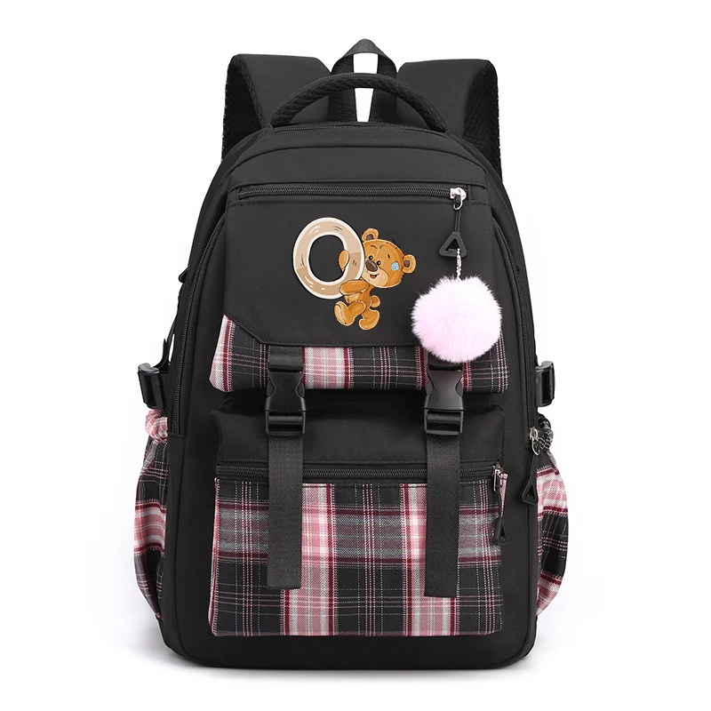 

26 English letters printed Backpack Student Children Girl Boy Schoolbag Laptop Teenger Schoolbag Kawaii Bookbag Travel Bag Gift