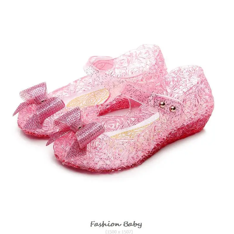 Toddler Infant Kids neonate sandali di cristallo estivi Princess Jelly scarpe col tacco alto scarpe da ballo per feste