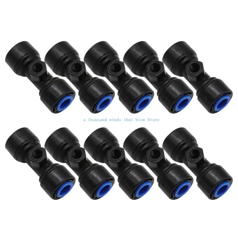 

E7CC Misting Nozzles Tees for 0.65cm 1/4 Inch Slip Lock Nozzles Thread Misting Nozzle Tees for Outdoor Cooling System