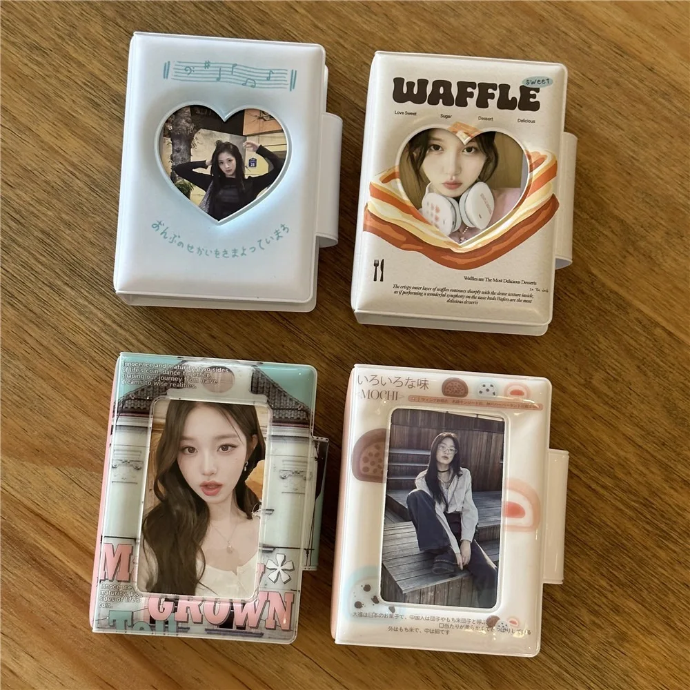Cute Japanese Style Card Album 3 Inch Mini Idol Card Collect Book with 16 Internal Pages PVC Postcard Book Unisex