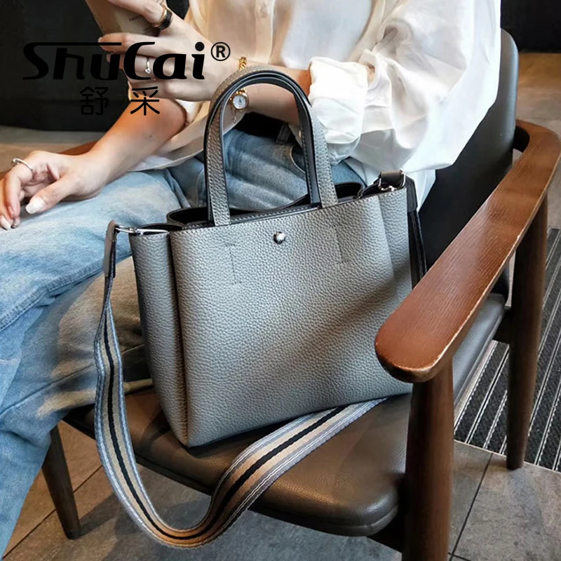 New genuine leather Women\'s purses fashion tote bag luxury designer handbag Female bag shoulder messenger bags for women