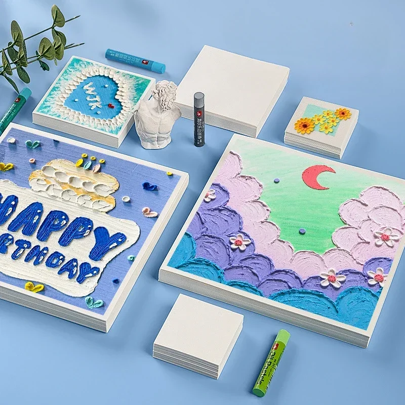 

30/50 шт. бумага для эскизов, масляная пастельная бумага, пустой мягкий карандаш, эскиз, масляная пастель, альбомы для рисования, текстура художника, инструменты для рисования, художественная бумага