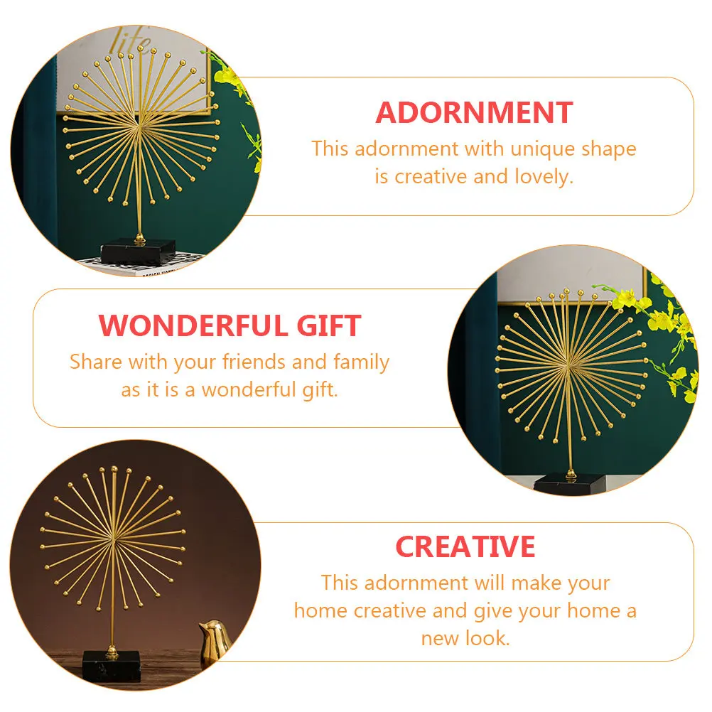 1Pcs Iron Home Decor Adornment Creative Table Ornament for Study Room Living Room Bedroom Office Low Key Luxury Interior Design
