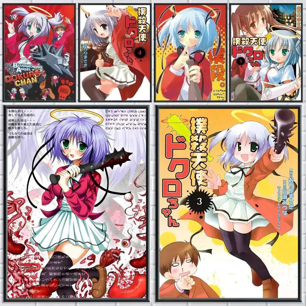 B-Bokusatsu T-Tenshi Dokuro-chan Poster HD Wall Stickers Mural Self-Adhesive Decals Home Decor Bedroom & Living Room Gift Idea