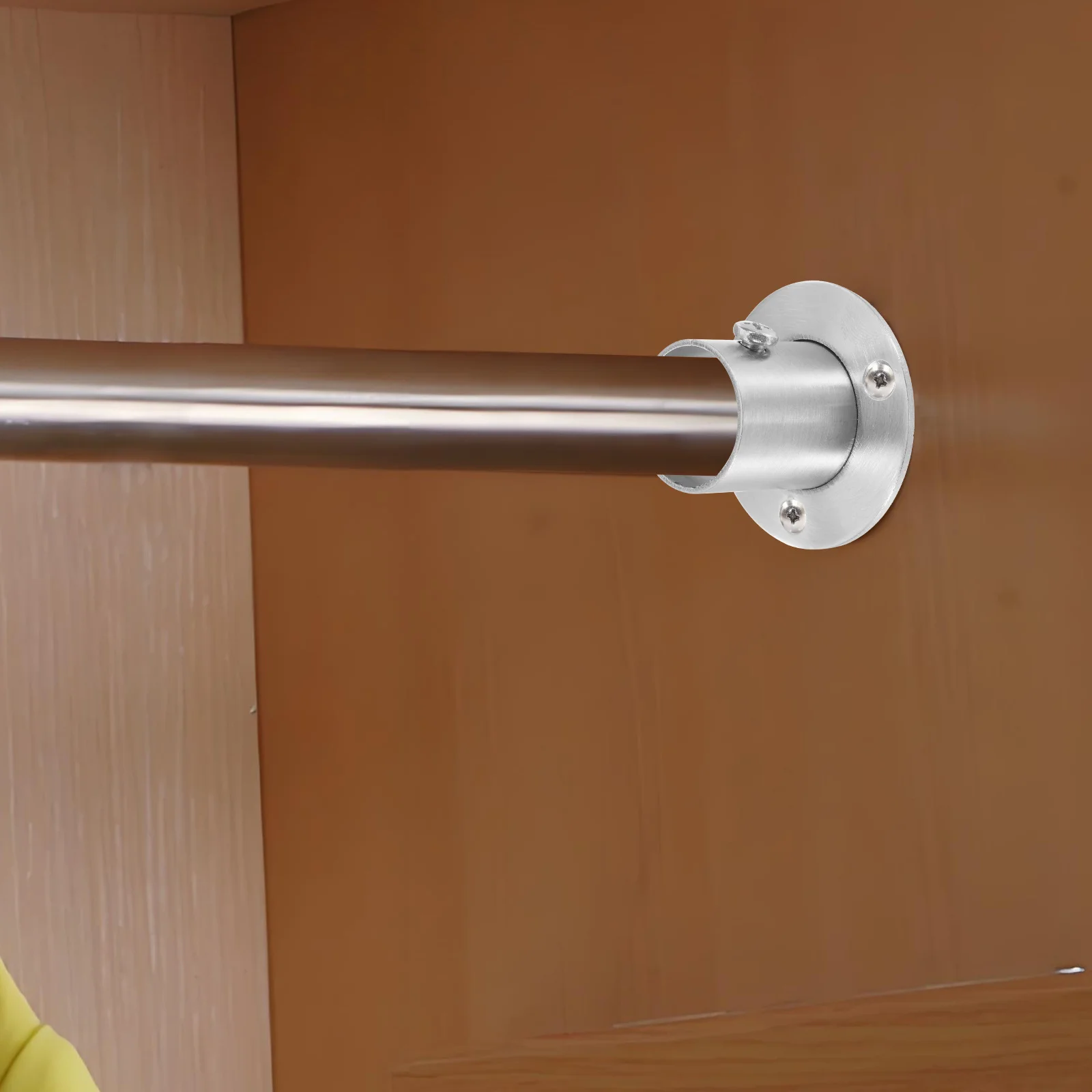 6 قطعة قضيب الستارة المعدنية قاعدة حامل أنابيب البناء قوي قوس مثالية لدعم أنبوب خزانة الملابس المنزلية #3