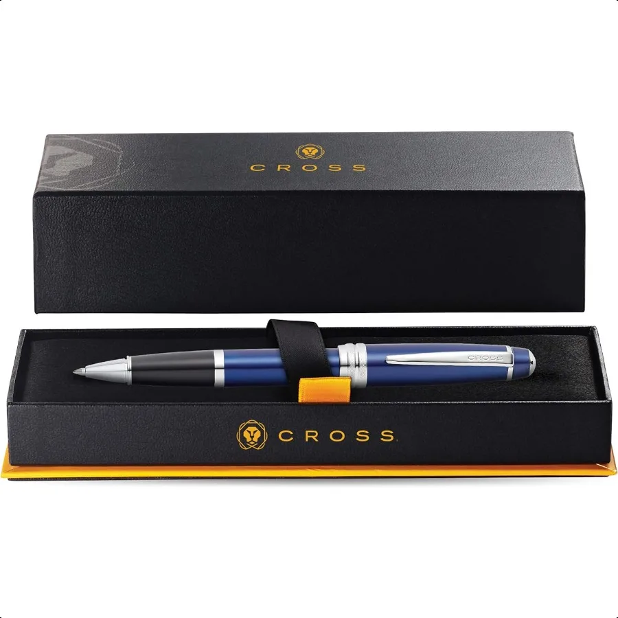 Bailey nachfüllbarer Tintenroller, präsentiert in einer Premium-Geschenkbox, mittlere Spitze, schwarze Tinte, Blau