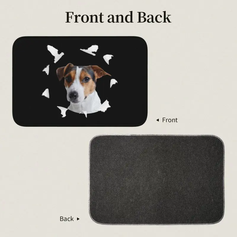 Custom Jack Russell Terrier Front Door Mat Anti-Slip Welcome Quick Dry Dog Gift Doormat  Bedroom Entrance Rug Carpet Footpad