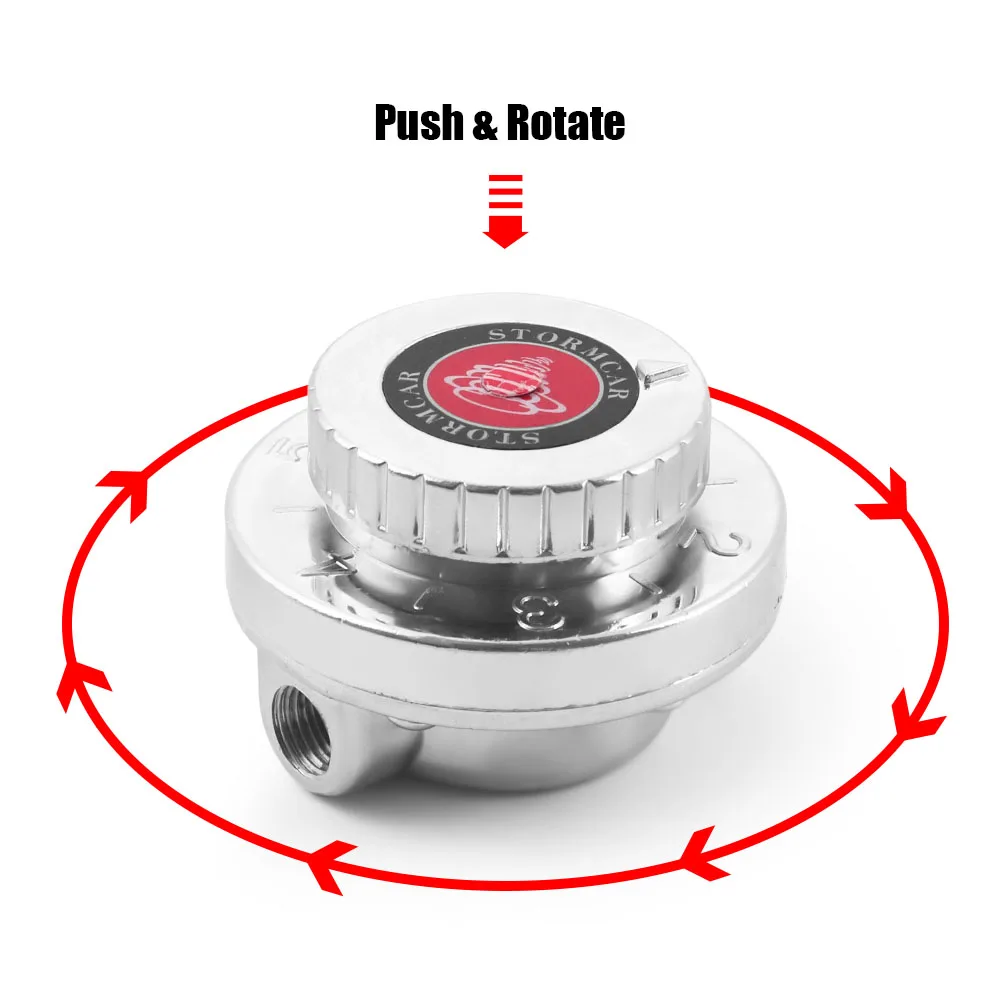 Universal 1.5 - 5 psi manual ajustável carburador carb bomba de combustível 5/16 "(8mm) 3/8"(10mm) regulador de pressão da linha de combustível