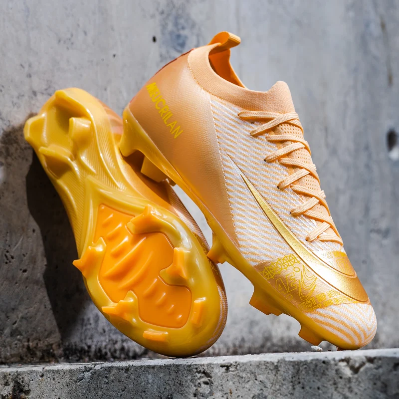 

New Men's Football Boots Training Cleats Sneakers Soccer Shoes Wholesale FG Top Quality Non-Slip Drop Shipping Unisex Adult